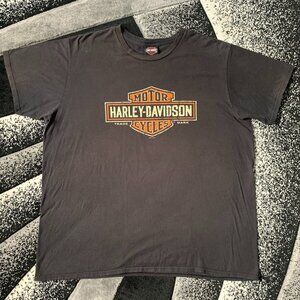 Retro Harley-Davidson Logo Santa Maria California Vineyard Black T-shirt